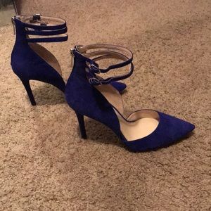 Jessica Simpson blue suede heels